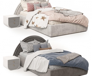 Modern Double Bed-ID:888290474