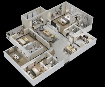 Modern A Bird's-eye View Of Home Decoration-ID:435034998