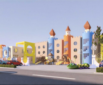 Modern School Building-ID:546158084