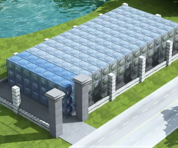 Modern Industrial Building-ID:148515941