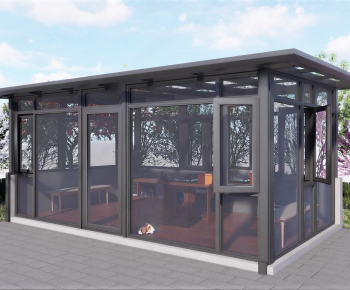 Modern Glass Sun Room-ID:548682935