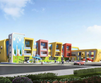 Modern Outdoor Space In Kindergarten-ID:469475039