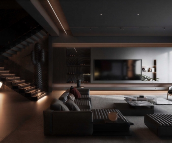 Modern A Living Room-ID:402844917