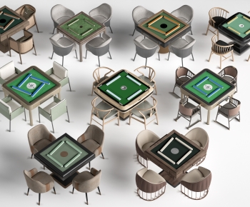 Modern Mahjong Tables And Chairs-ID:968483923