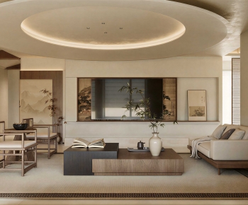 New Chinese Style A Living Room-ID:228154906