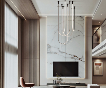 Modern A Living Room-ID:448229371