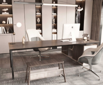 Modern Office Desk And Chair-ID:787800076