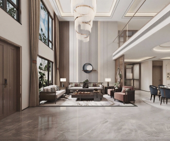 New Chinese Style A Living Room-ID:653064974