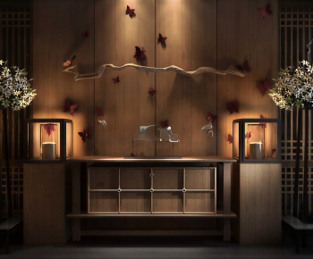 New Chinese Style Entrance Cabinet-ID:423018939