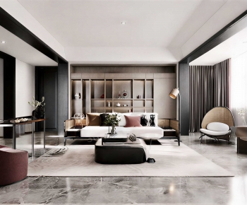 Modern A Living Room-ID:195430049