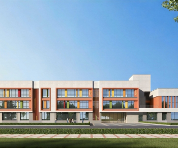 Modern School Building-ID:664658071