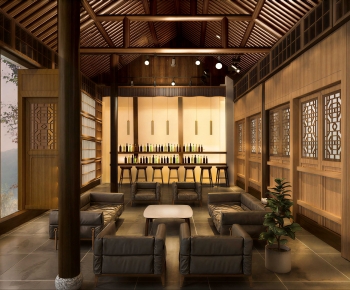 New Chinese Style Teahouse Tea House-ID:716989077