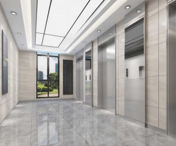 Modern Office Elevator Hall-ID:896378995