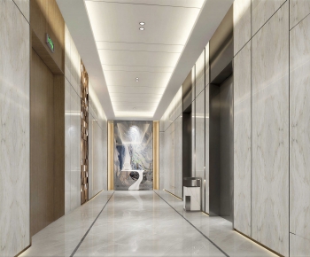 Modern Office Elevator Hall-ID:573920979