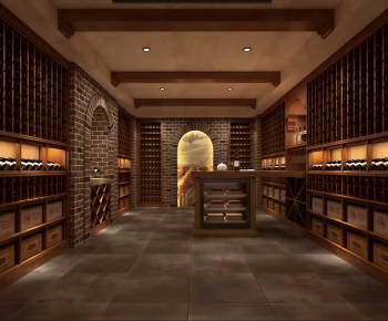 Retro Style Wine Cellar/Wine Tasting Room-ID:270057922