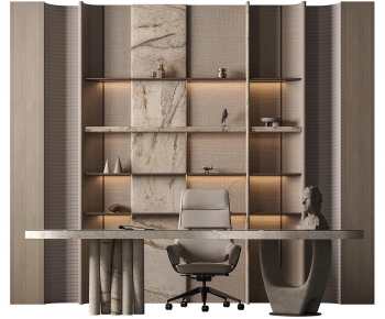 Modern Office Desk And Chair-ID:819291114