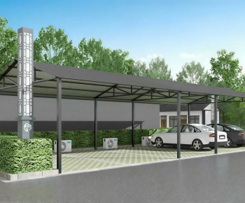 Modern Outdoor Parking Lot-ID:975225939