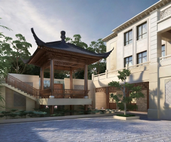 New Chinese Style Courtyard/landscape-ID:907016996