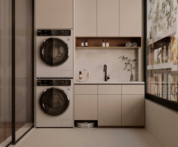 Modern Balcony Laundry Room-ID:930533898