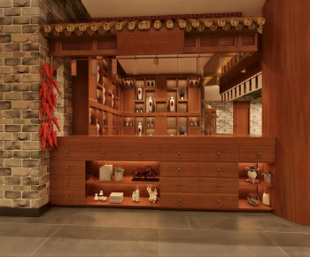 New Chinese Style Retail Stores-ID:937874081