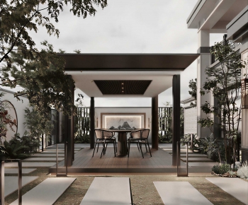 New Chinese Style Courtyard/landscape-ID:881583936