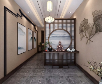 New Chinese Style Hallway-ID:923336981