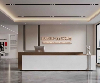 Modern Office Reception Desk-ID:344310058
