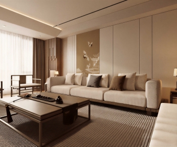 New Chinese Style A Living Room-ID:272603991