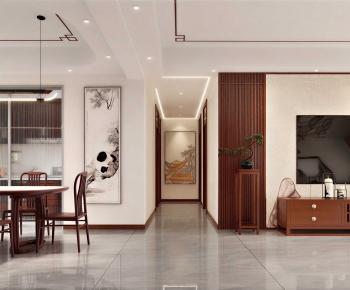 New Chinese Style A Living Room-ID:827022081
