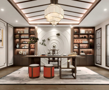 New Chinese Style Tea House-ID:985789068