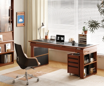 Modern Computer Desk And Chair-ID:920037986