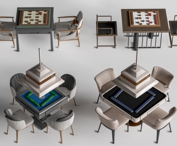 Modern Mahjong Tables And Chairs-ID:641529089