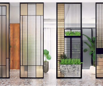 Modern Glass Screen Partition-ID:234180933