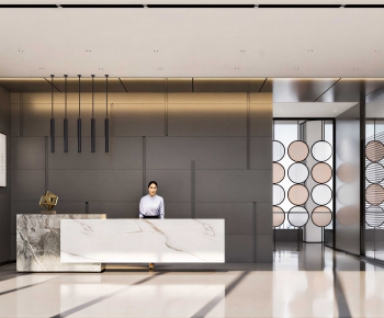 Modern Office Reception Desk-ID:375344991