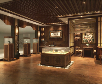 Chinese Style Exhibition Hall-ID:717771174