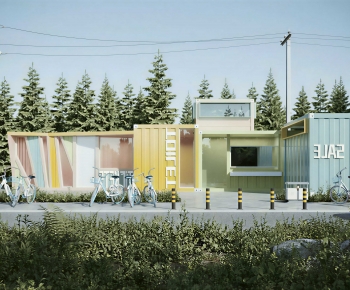 Modern Appearance Of Commercial Building-ID:265573026