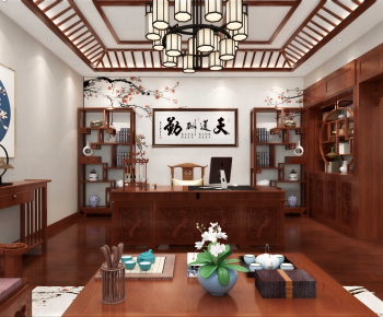 New Chinese Style Manager's Office-ID:120431909