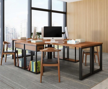 Modern Office Desk And Chair-ID:460779793