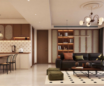 Modern A Living Room-ID:734940056