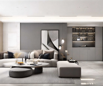 Modern A Living Room-ID:886459111
