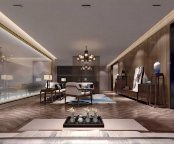 New Chinese Style A Living Room-ID:293478971