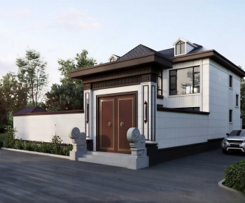 New Chinese Style Facade Element-ID:938164007