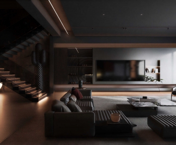 Modern A Living Room-ID:655539996