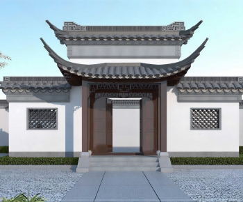 New Chinese Style Facade Element-ID:404339082
