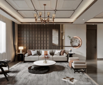 New Chinese Style A Living Room-ID:826250084