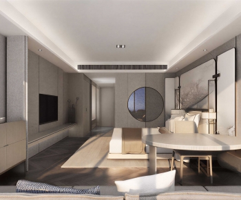 New Chinese Style Bedroom-ID:136842973