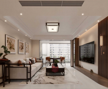 New Chinese Style A Living Room-ID:825298077