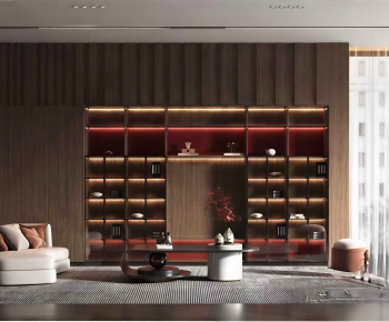 New Chinese Style A Living Room-ID:388860758