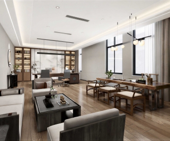 New Chinese Style Manager's Office-ID:531261089