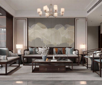 New Chinese Style A Living Room-ID:461671115